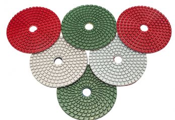 Алмазные гибкие диски-пады (Мокрые), для мрамора и гранита,  для цветных и для белых камней